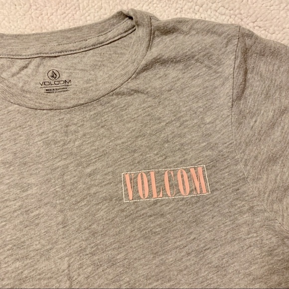Volcom Gray Short Sleeve Fitted Tee Shirt - Picture 9 of 9